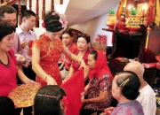 閩南的婚嫁習俗禮節 - 五、擔盤，上頭，舉行結婚典禮